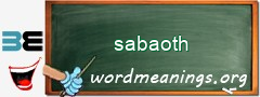 WordMeaning blackboard for sabaoth